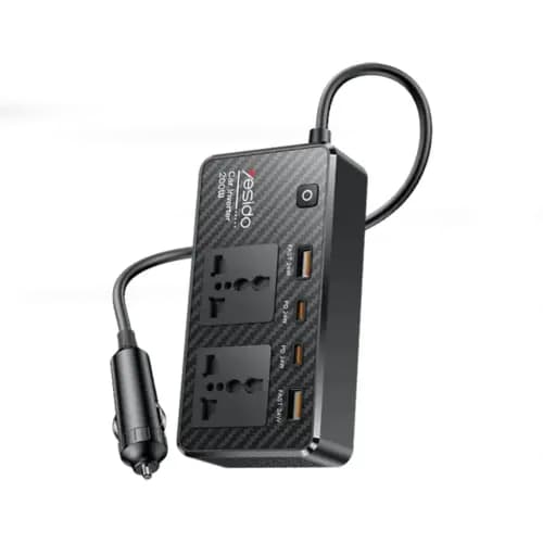 اینورتر خودرو یسیدو مدل YESIDO VC07 ظرفیت ۲۰۰ وات