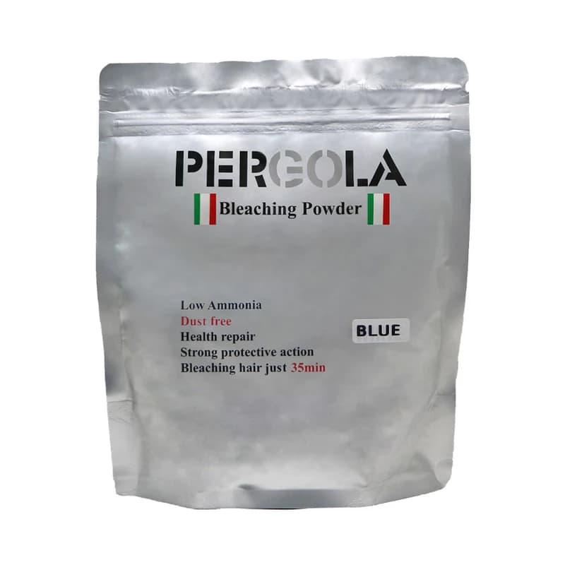 پودر دکلره رنگ آبی پرگولا 500 گرمی مدل LOW AMMONIA
