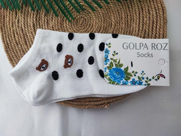 جوراب مچی خرسی | طرح خالخالی بانمک