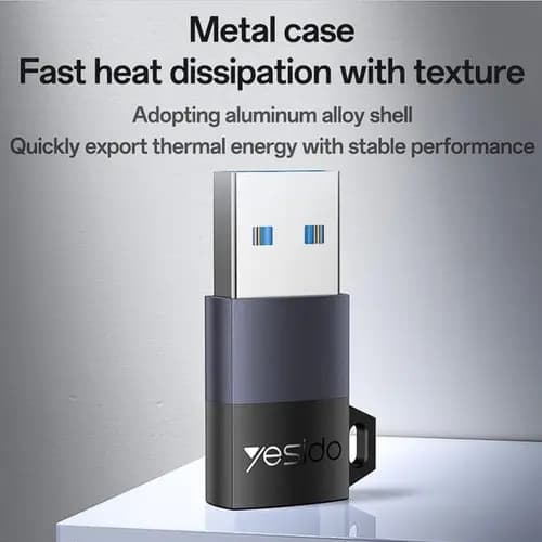 تبدیل OTG تایپ سی به USB یسیدو YESIDO GS34 — تصویر ۴