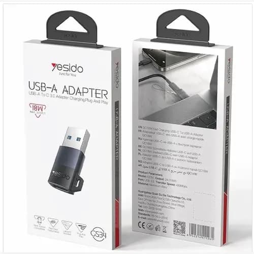 تبدیل OTG تایپ سی به USB یسیدو YESIDO GS34 — تصویر ۳