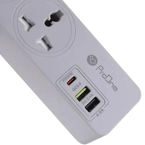چند راهی برق USB 18W / PD20W پرووان PROONE PPS615C — تصویر ۴