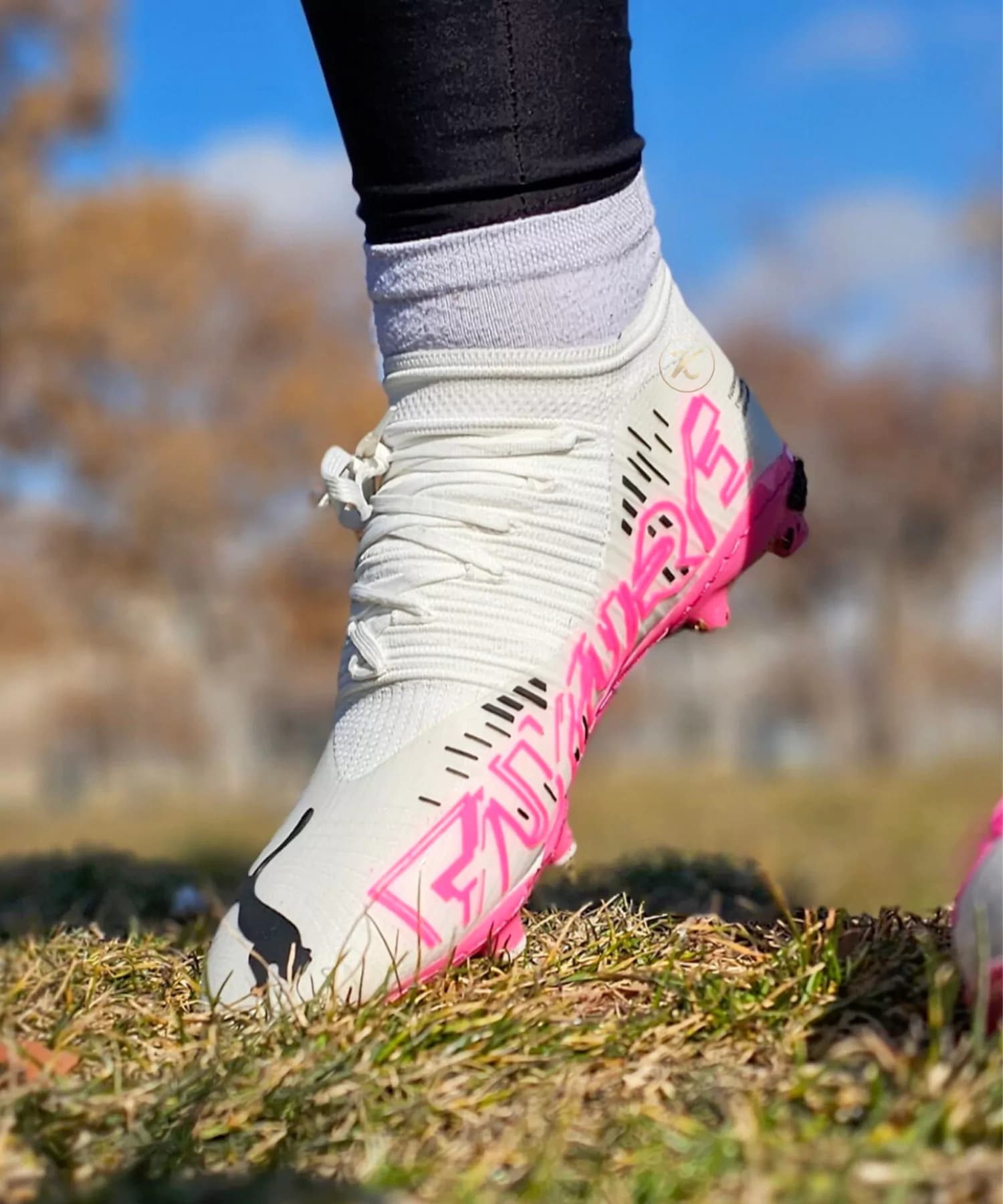 کفش فوتبال پوما فیوچر سفید صورتی Puma Future — تصویر ۴