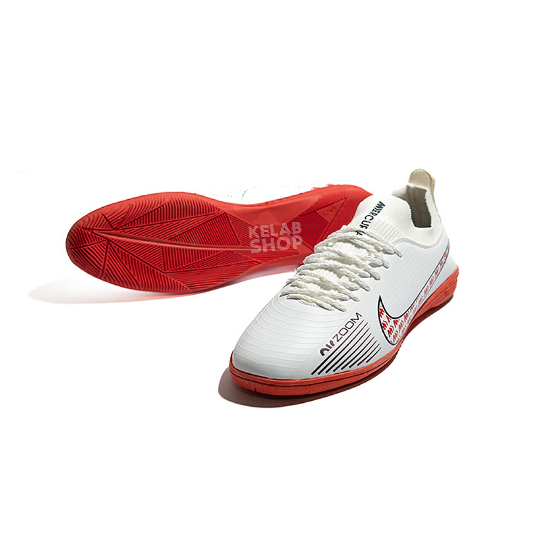 کفش سالنی نایک ایرزوم سفید قرمز Nike Air Zoom