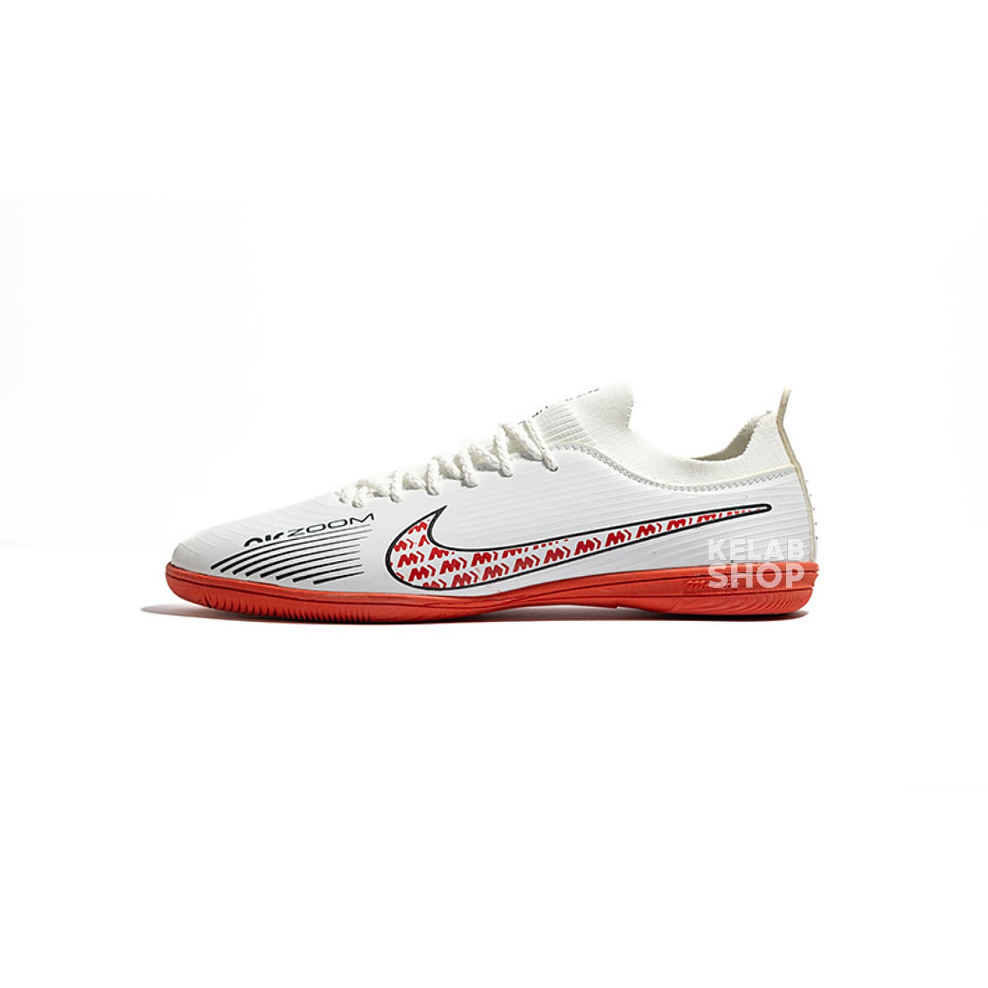 کفش سالنی نایک ایرزوم سفید قرمز Nike Air Zoom — تصویر ۲