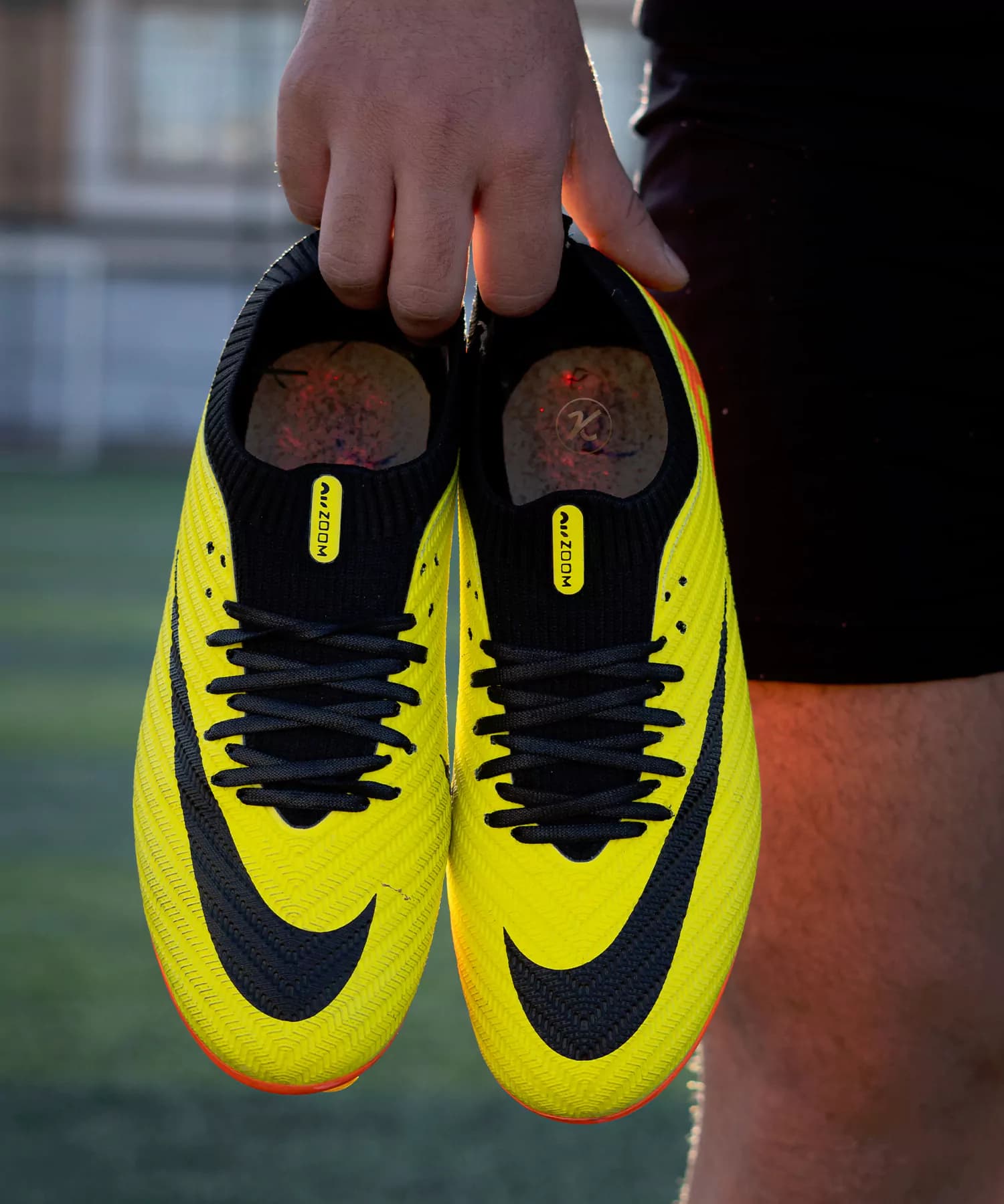 کفش فوتبال نایک ایر مرکوریال سوپرفلای زرد نارنجی Nike Airzoom — تصویر ۳