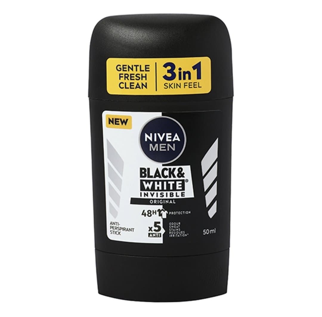 استیک ضد تعریق مردانه نیوا مدل Black & White Invisible Original با رایحه خنک، حجم 50ML