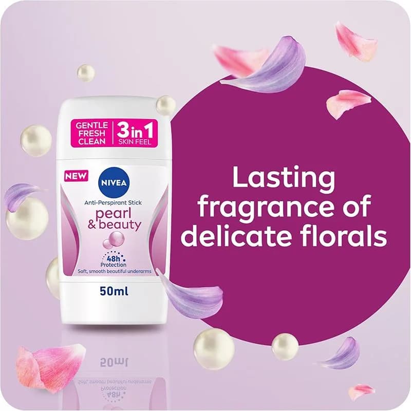 مام ضد تعریق زنانه نیوآ NIVEA مدل Pearl & Beauty حجم 50ML — تصویر ۳