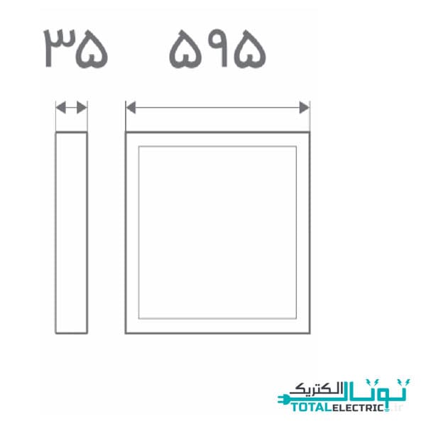 پنل سقفی 50 وات 60 در 60 توکار افراتاب — تصویر ۲