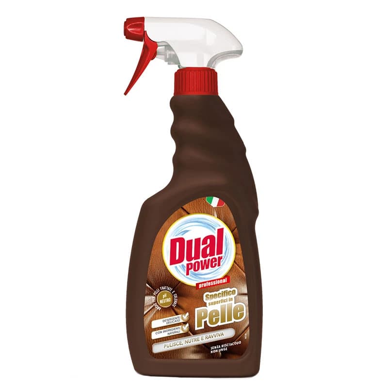 اسپری دوآل پاور Dual Power قهوه‌ای مدل SURFACES پاک کننده و احیا کننده چرم، حجم 500ML