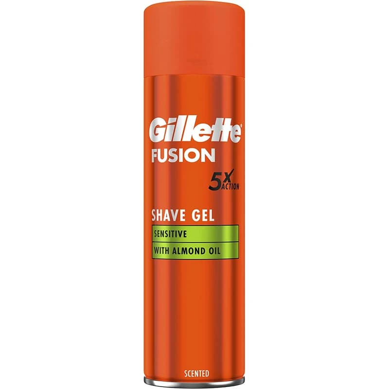 ژل اصلاح ژیلت GILLETTE مدل Almond Oil حاوی روغن بادام، حجم 200ML