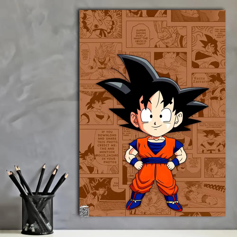 متال پوستر انیمه Goku کد A059 — تصویر ۲