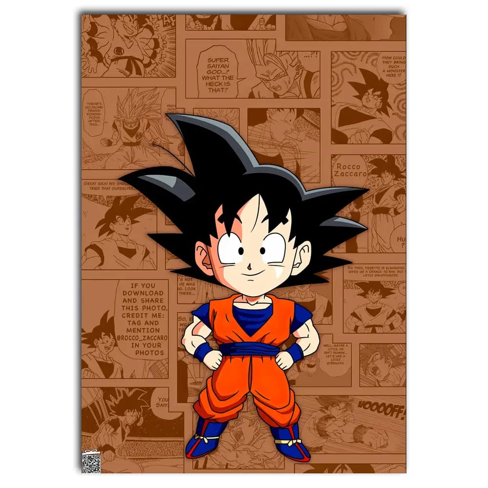 متال پوستر انیمه Goku کد A059