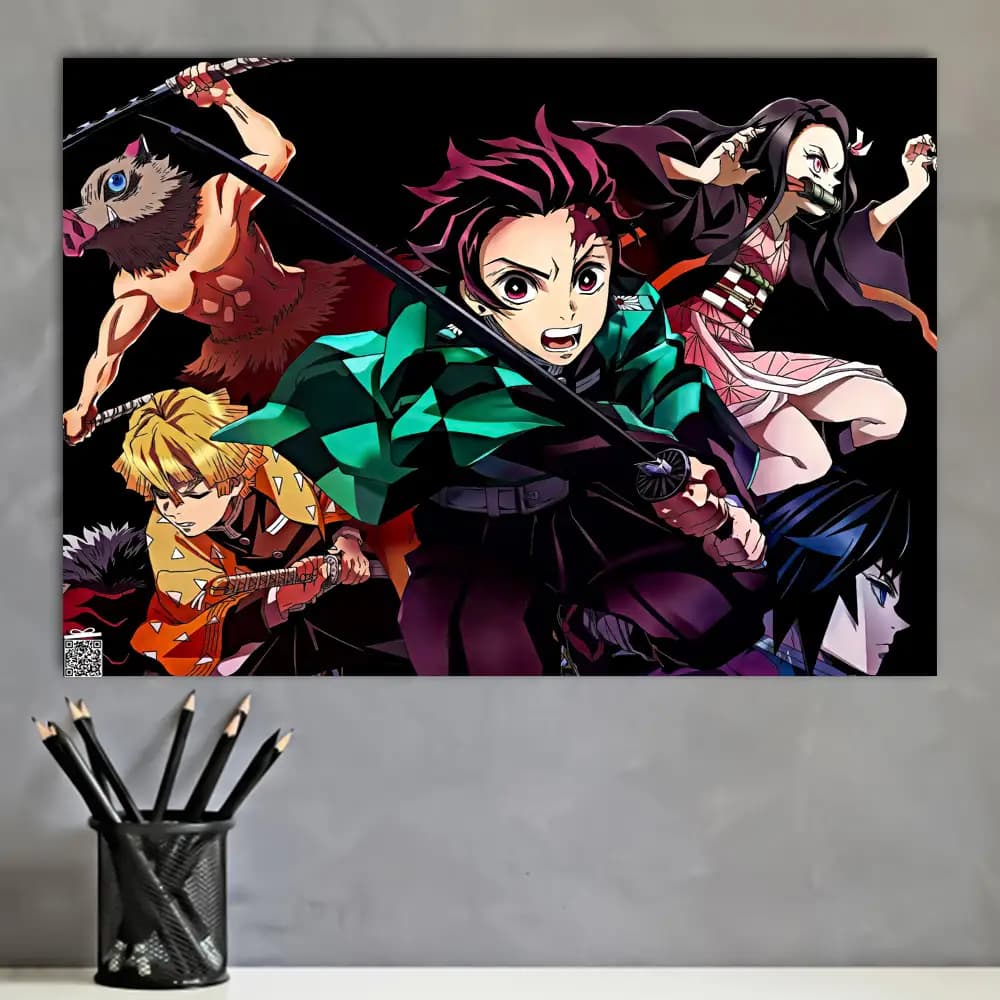 متال پوستر انیمه Demon Slayer کد A046 — تصویر ۲