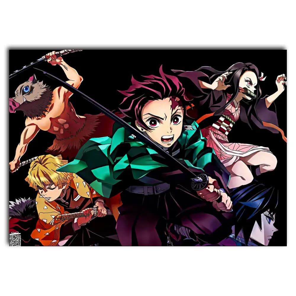 متال پوستر انیمه Demon Slayer کد A046