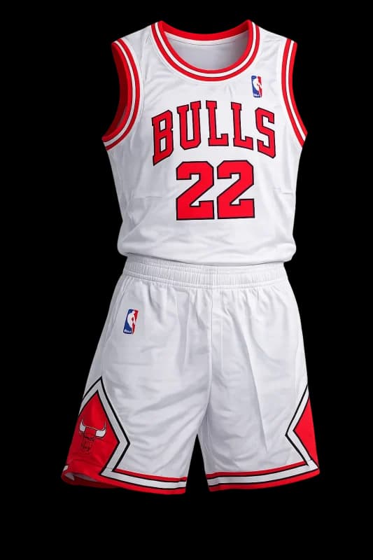 ست ورزشی بسکتبالی مردانه شیکاگو بولز Bulls 22 سفید | مدل گیبسون (Gibson)