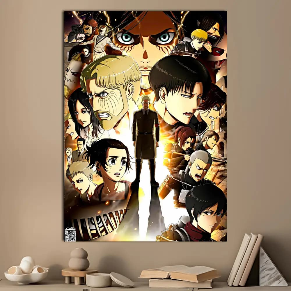 متال پوستر انیمه Attack On Titan کد A033 — تصویر ۳