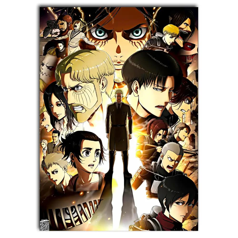 متال پوستر انیمه Attack On Titan کد A033