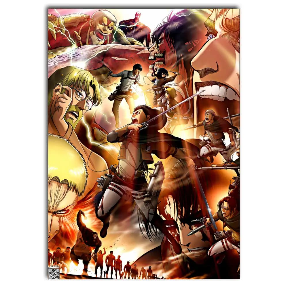 متال پوستر انیمه Attack On Titan کد A032