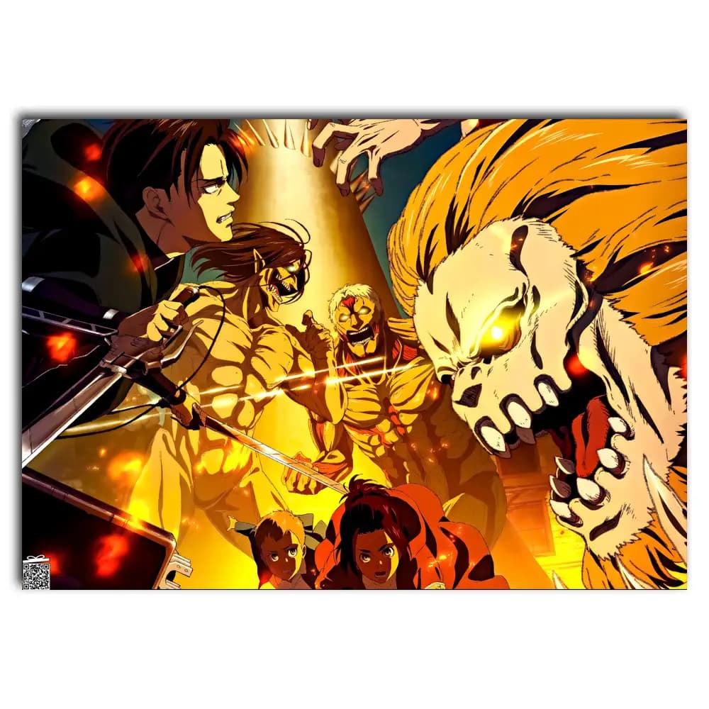 متال پوستر انیمه Attack On Titan کد A031
