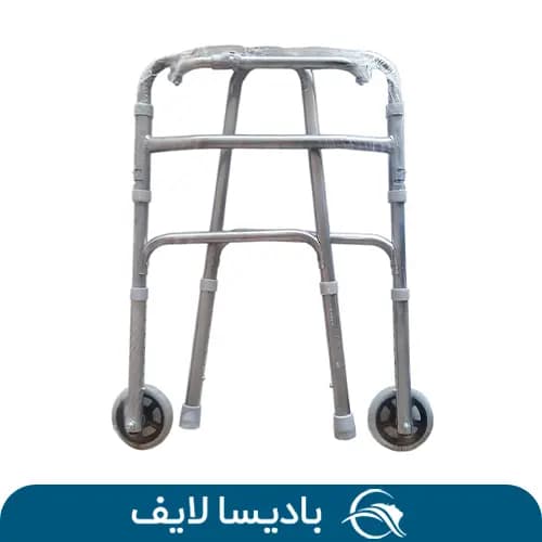 واکر تاشو آلومینیومی چرخ‌دار — تصویر ۳