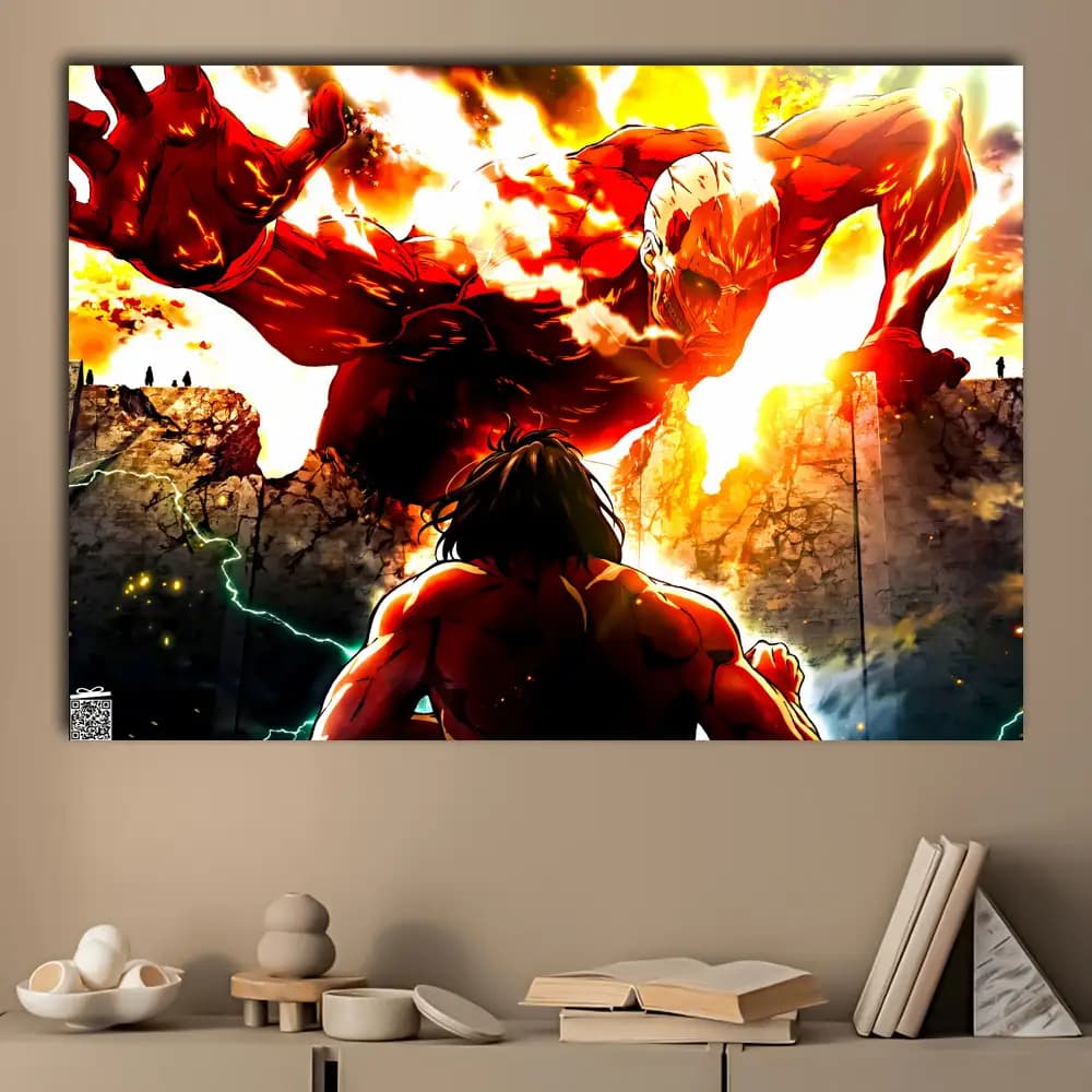 متال پوستر انیمه Attack On Titan کد A030 — تصویر ۳