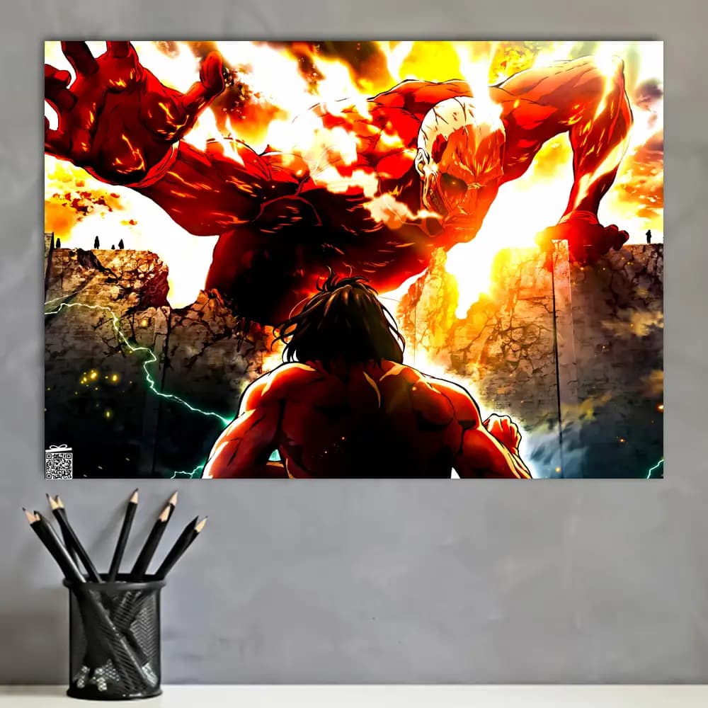 متال پوستر انیمه Attack On Titan کد A030 — تصویر ۲