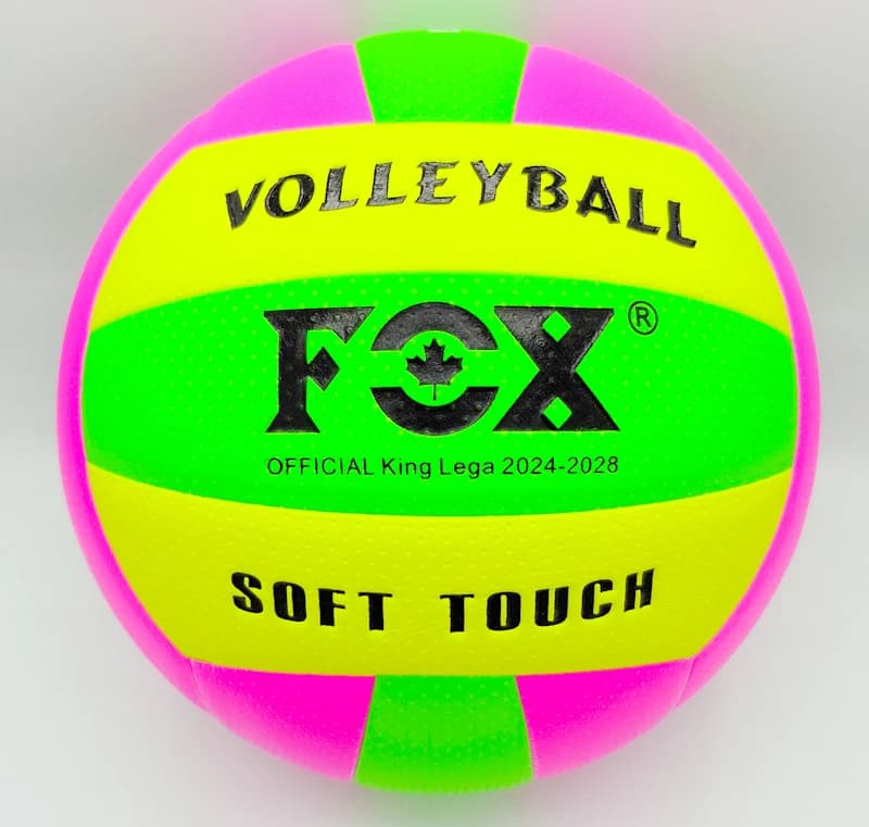 توپ والیبال سالنی فوکس (FOX) مدل Soft Touch King Lega رویه PU ژاپنی | سایز ۵ — تصویر ۵