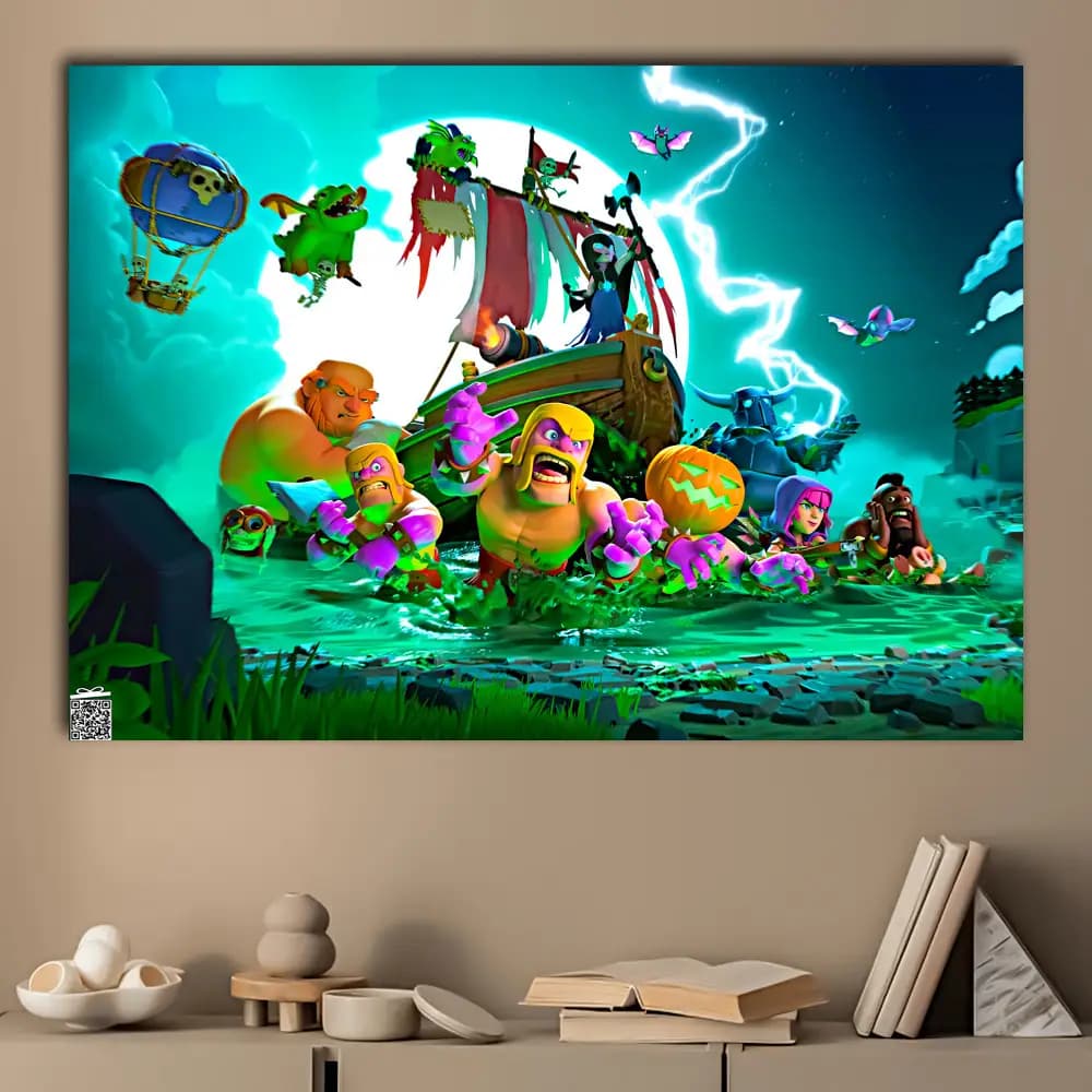 متال پوستر بازی Clash Of Clans کد G002 — تصویر ۳