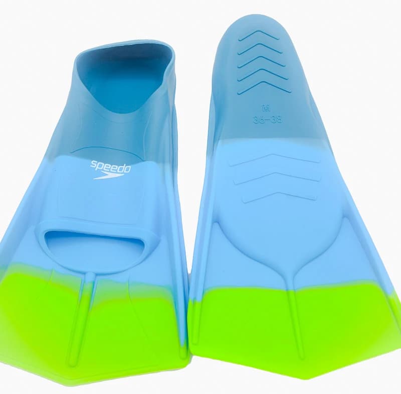 فین شنا قدرتی اسپیدو (Speedo) طرح آبی سبز | سیلیکون نرم | مخصوص تمرینات پا — تصویر ۴