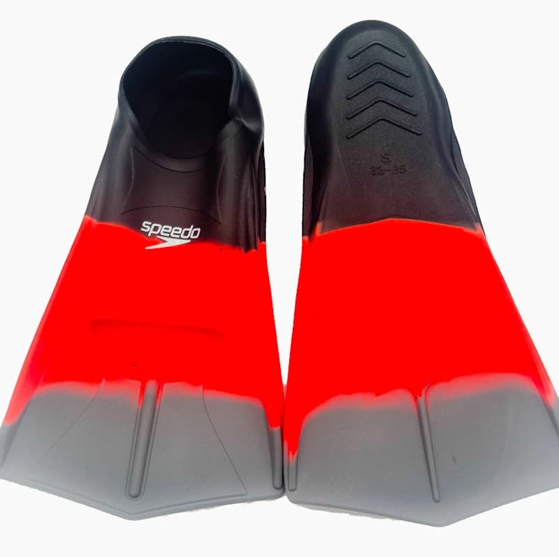 فین شنا قدرتی اسپیدو (Speedo) رنگ مشکی قرمز | سیلیکون نرم | مخصوص تقویت عضلات پا — تصویر ۵