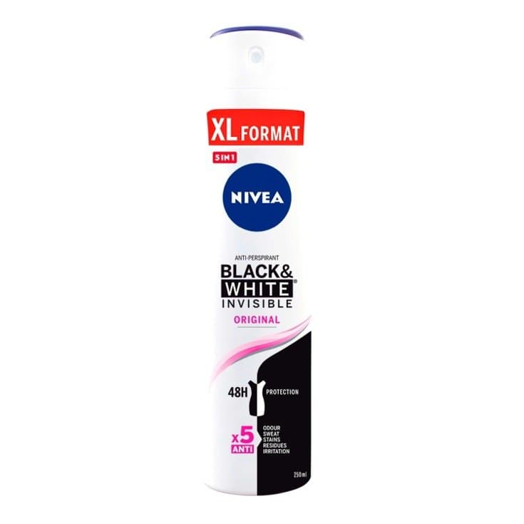 اسپری ضد تعریق زنانه نیوا NIVEA مدل Black And White Invisible Fresh، حجم 250ML