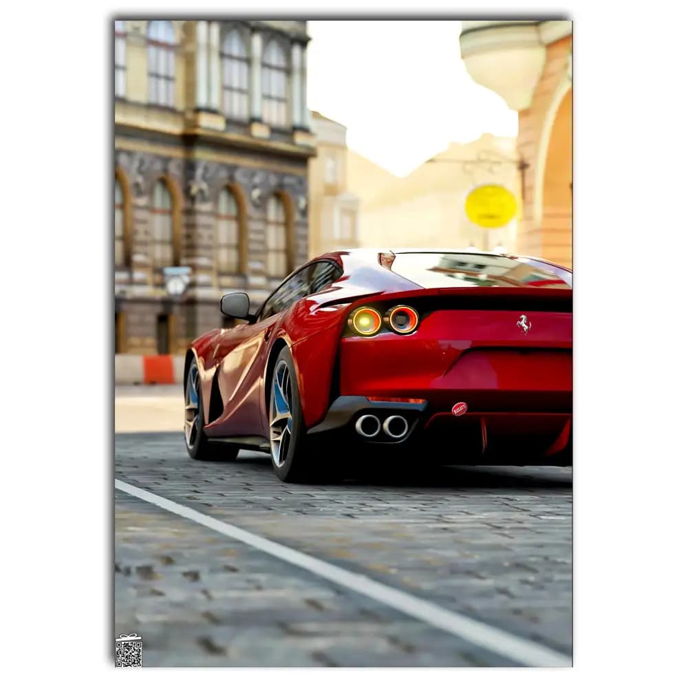 متال پوستر ماشین Ferrari کد C011