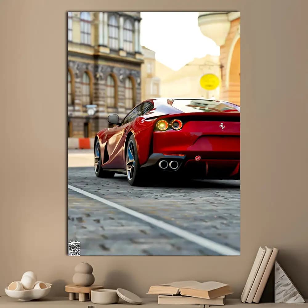 متال پوستر ماشین Ferrari کد C011 — تصویر ۳