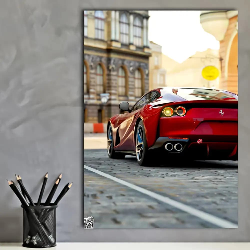 متال پوستر ماشین Ferrari کد C011 — تصویر ۲