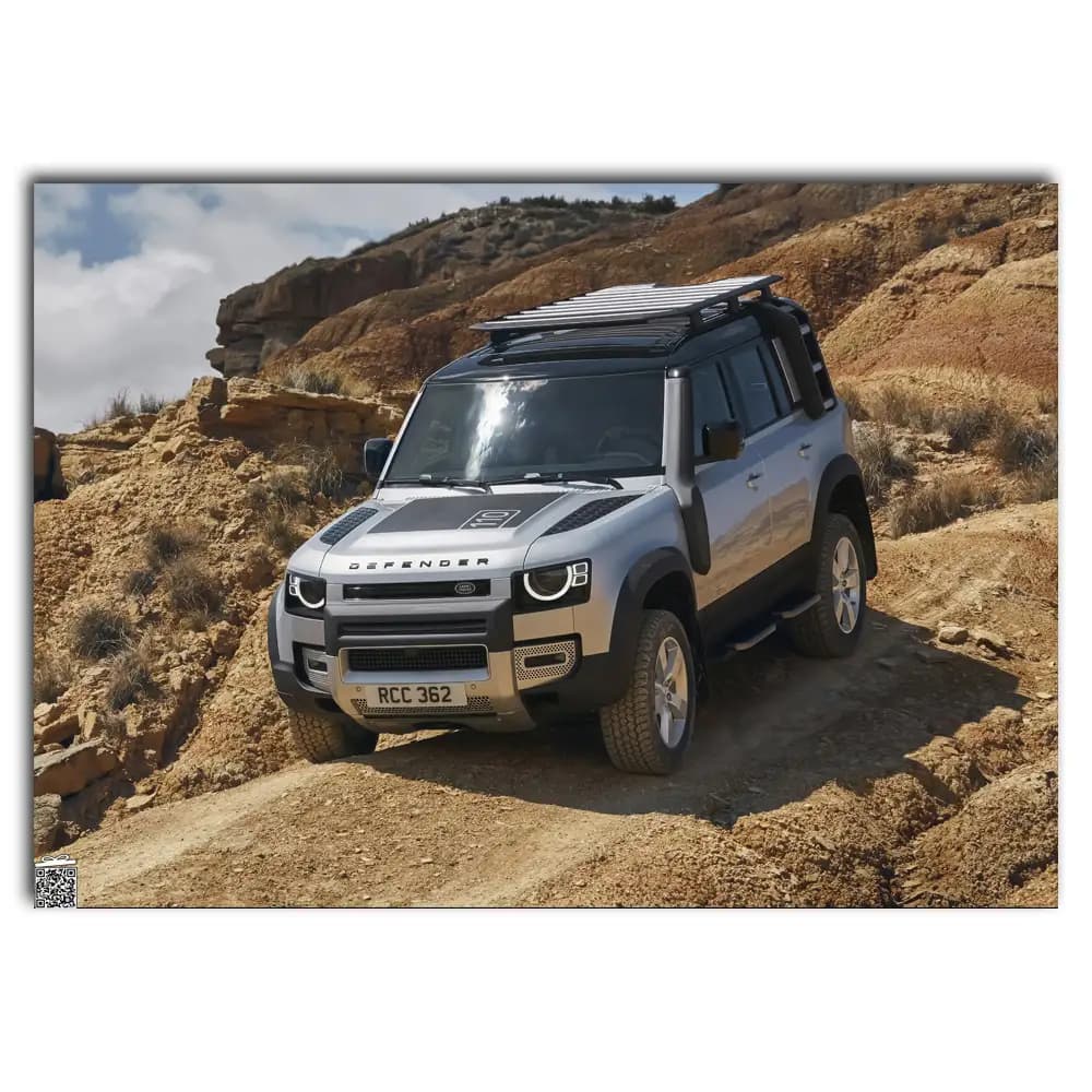 متال پوستر ماشین Land Rover کد C005