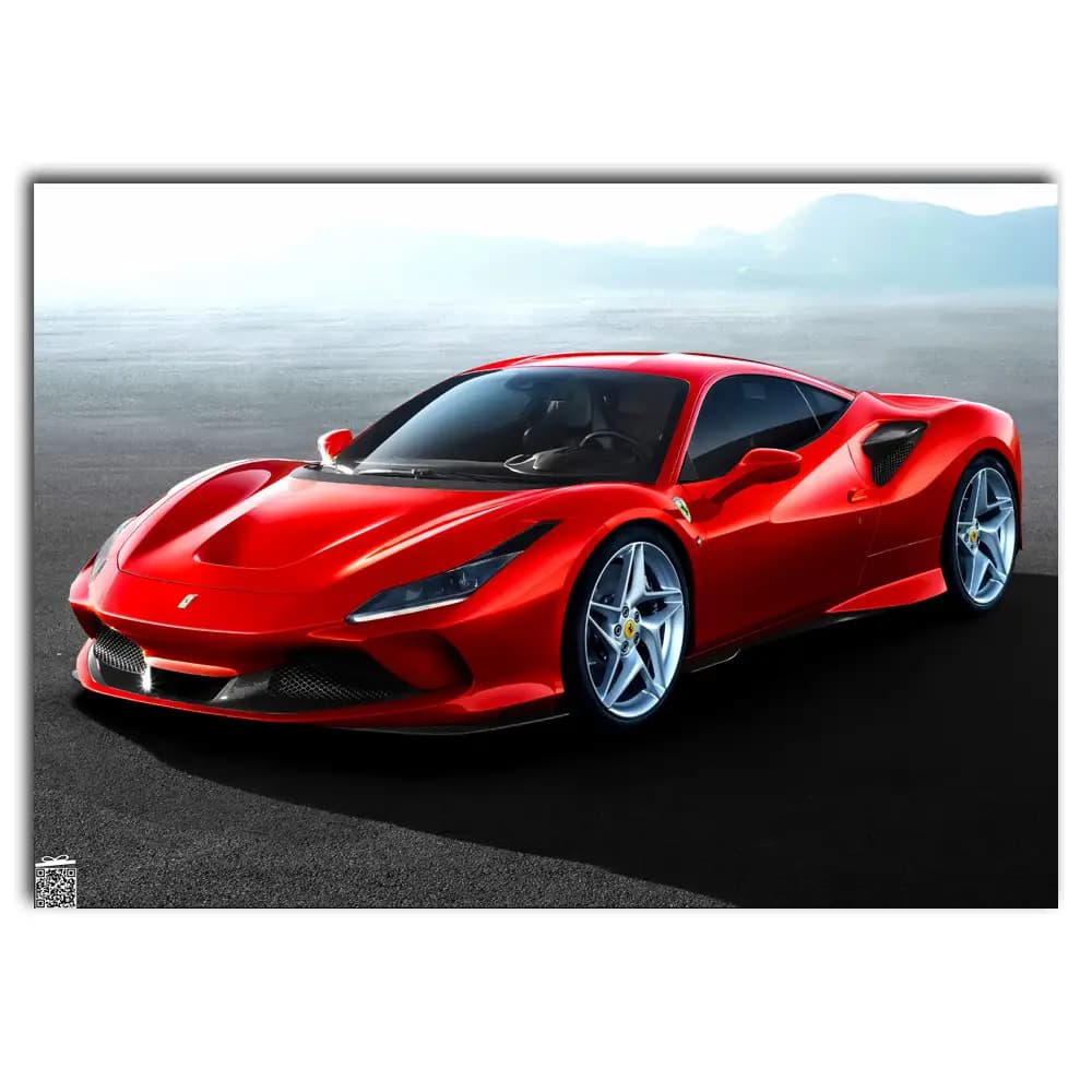 متال پوستر ماشین Ferrari کد C003