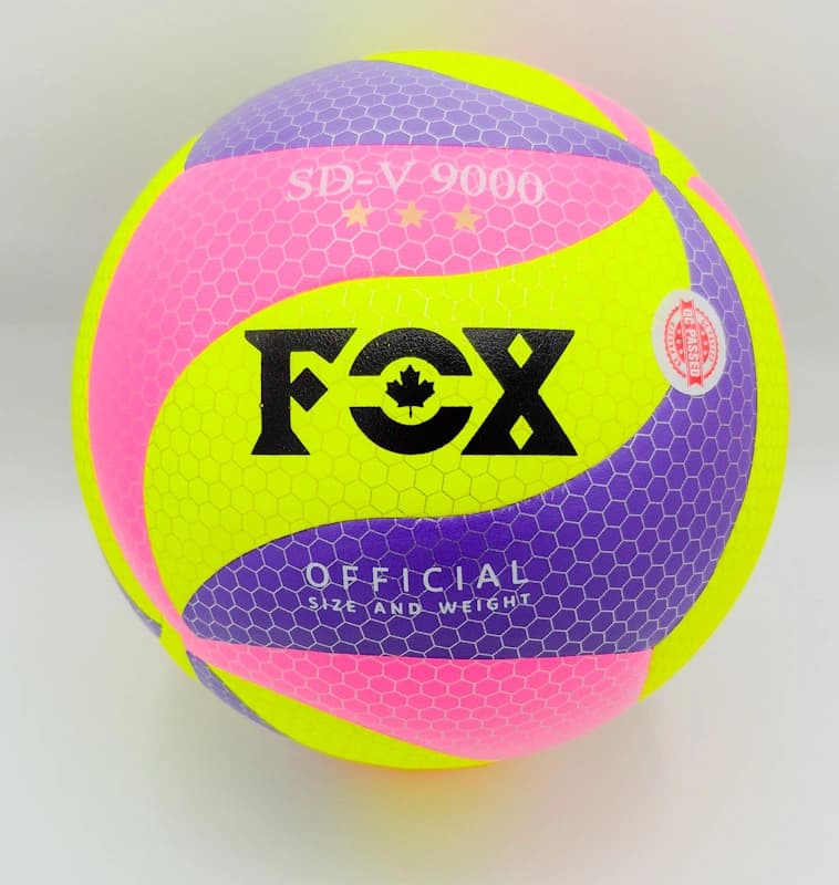 توپ والیبال فوکس (FOX) مدل SD-V9000 طرح زنبوری | رویه چرم PU (نرم و چسبنده)
