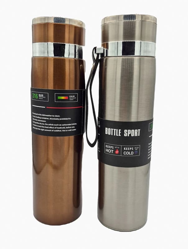 فلاسک استیل ۳۱۶ ورزشی (Bottle Sport) ظرفیت ۱۰۰۰ میلی‌لیتر – بند دار