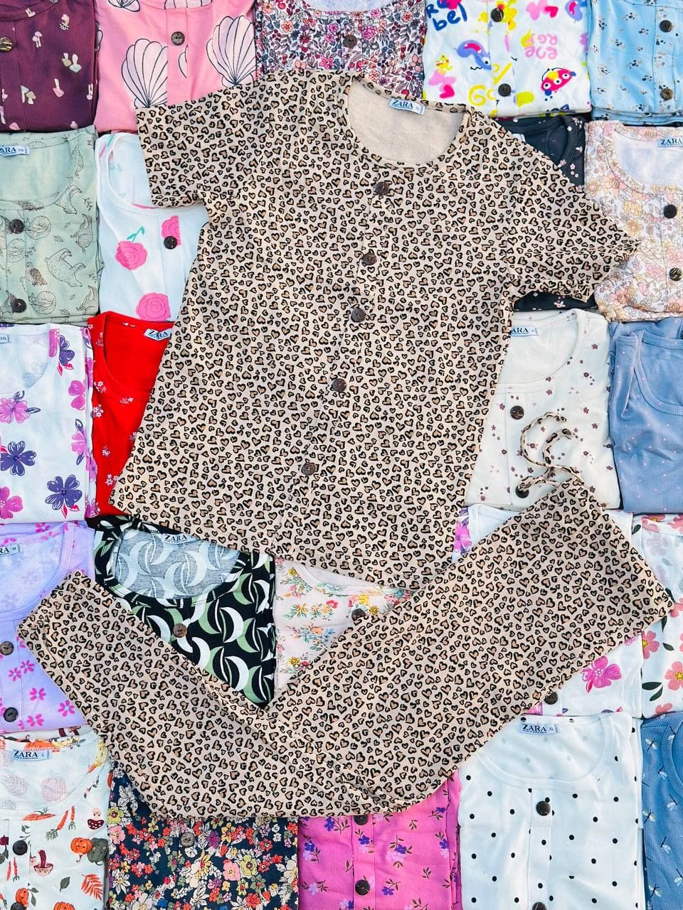 ست تیشرت و‌شلوار zara عمده (پک 6 عددی) — تصویر ۹