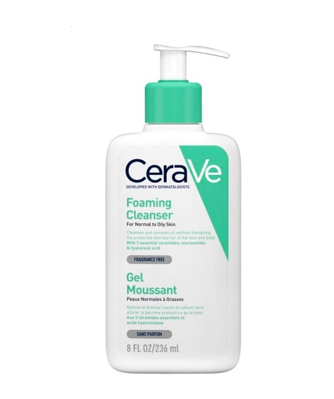 فوم شستشوی صورت سراوی Cerave مخصوص پوست نرمال و چرب حجم 236