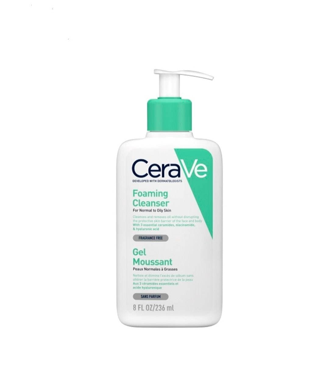 فوم شستشوی صورت سراوی Cerave مخصوص پوست نرمال و چرب حجم 236 — تصویر ۴