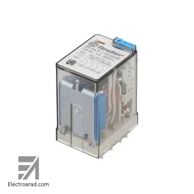 رله چهار کنتاکت 7 آمپر 14 پایه 110 ولت DC فیندر finder 55349110