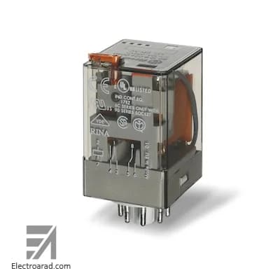 رله سه کنتاکت 10 آمپر 11 پایه 110 ولت AC فیندر finder 60138110