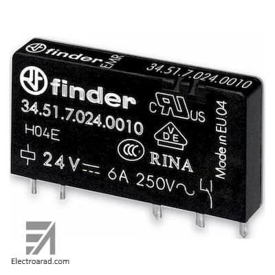 رله پی ال سی 24 ولت فیندر finder 345170240010