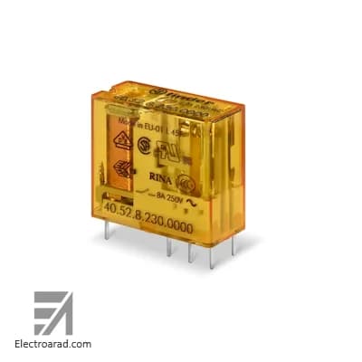 رله 2 کنتاکت 8 آمپر 220 ولت AC فیندر finder 405282300000