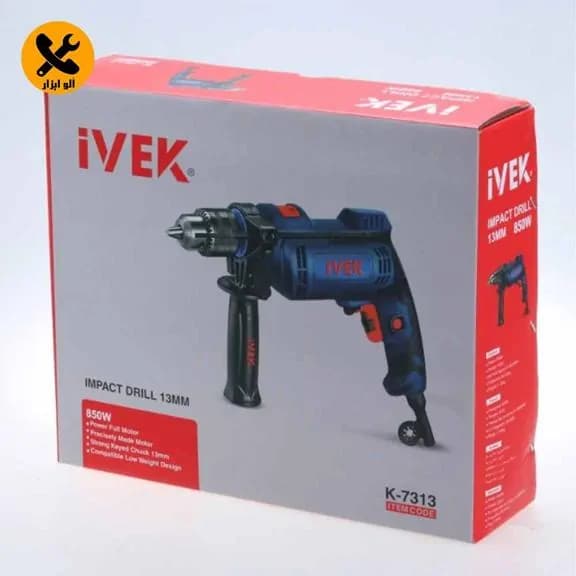 دریل 13 میلیمتری چکشی ایوک مدل K-7313 — تصویر ۲