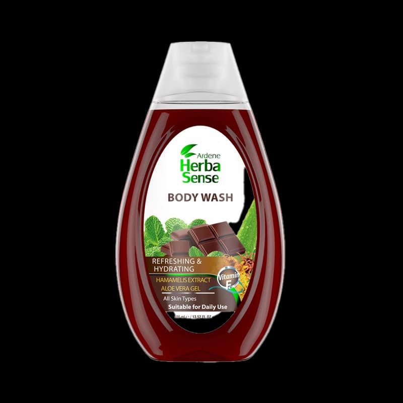 شامپو بدن آردن هرباسنس مدل Refreshing & Hydrating – رایحه شکلات و نعنا