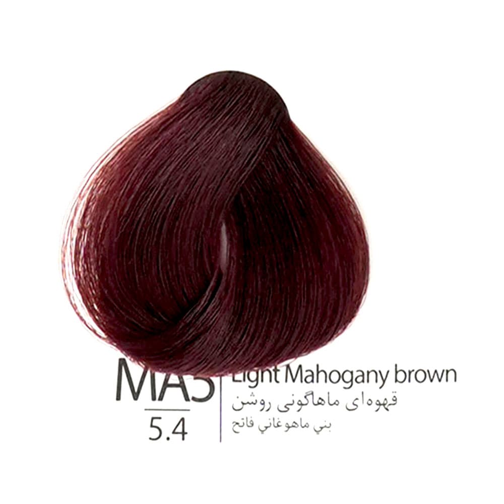 رنگ مو 100میل بن سای 5.4 قهوه ای ماهاگونی روشن BONSAI MA5 LIGHT MAHAGONY BROWN — تصویر ۲