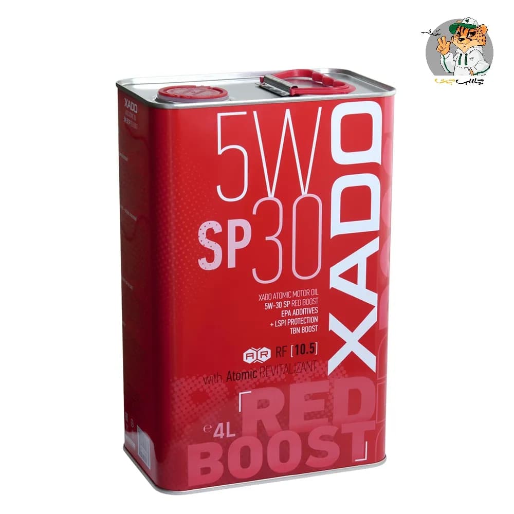 روغن موتور زادو XADO 5W‑30 SP RED BOOST چهارلیتری